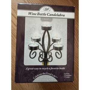 Wine‎ Bottle Candelabra Scroll Candle Holder Tea Lights Epic Products New